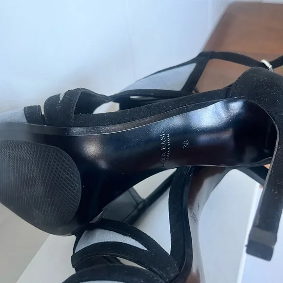 Zara Black and Blue Strappy Heels - Picture 8 of 8